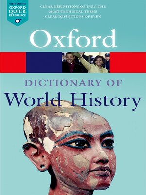 cover image of A Dictionary of World History